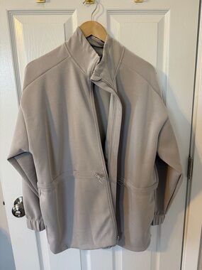 all in motion Neutral Taupe scuba knit Utility Jacket